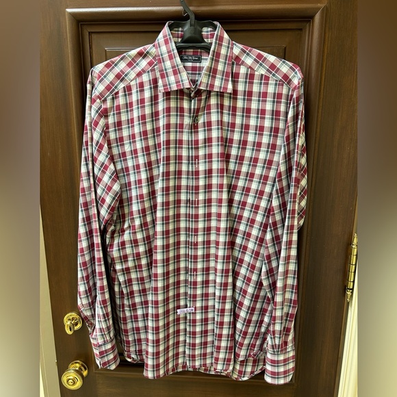 Like New, worn once and dry cleaned. Saks button down. - Picture 2 of 3